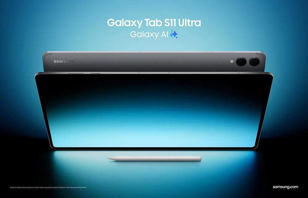 גלקסי Tab S11 Ultra של סמסונג במסך 14.6 אינץ' עם שתי מצלמות אחוריות ועט S Pen