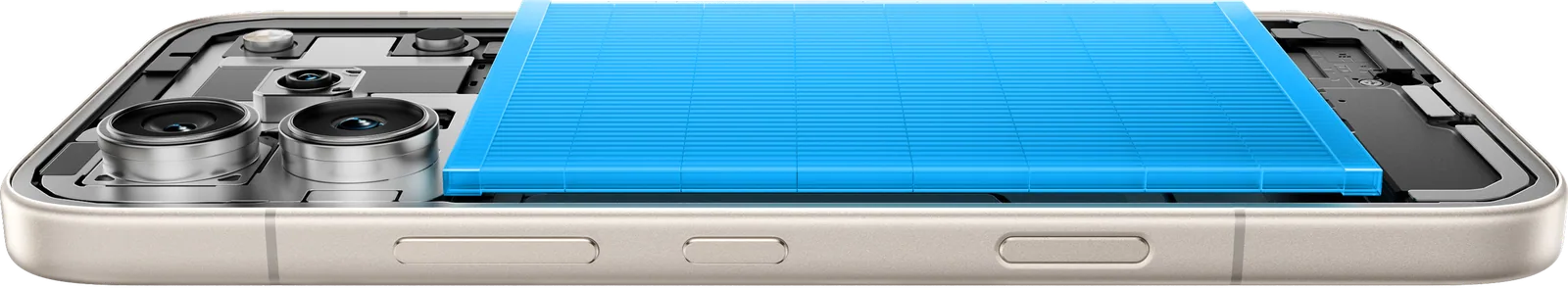 הדמיה של הונור 600 פרו מבפנים עם סוללת 7,000mAh ומסגרת המתכת