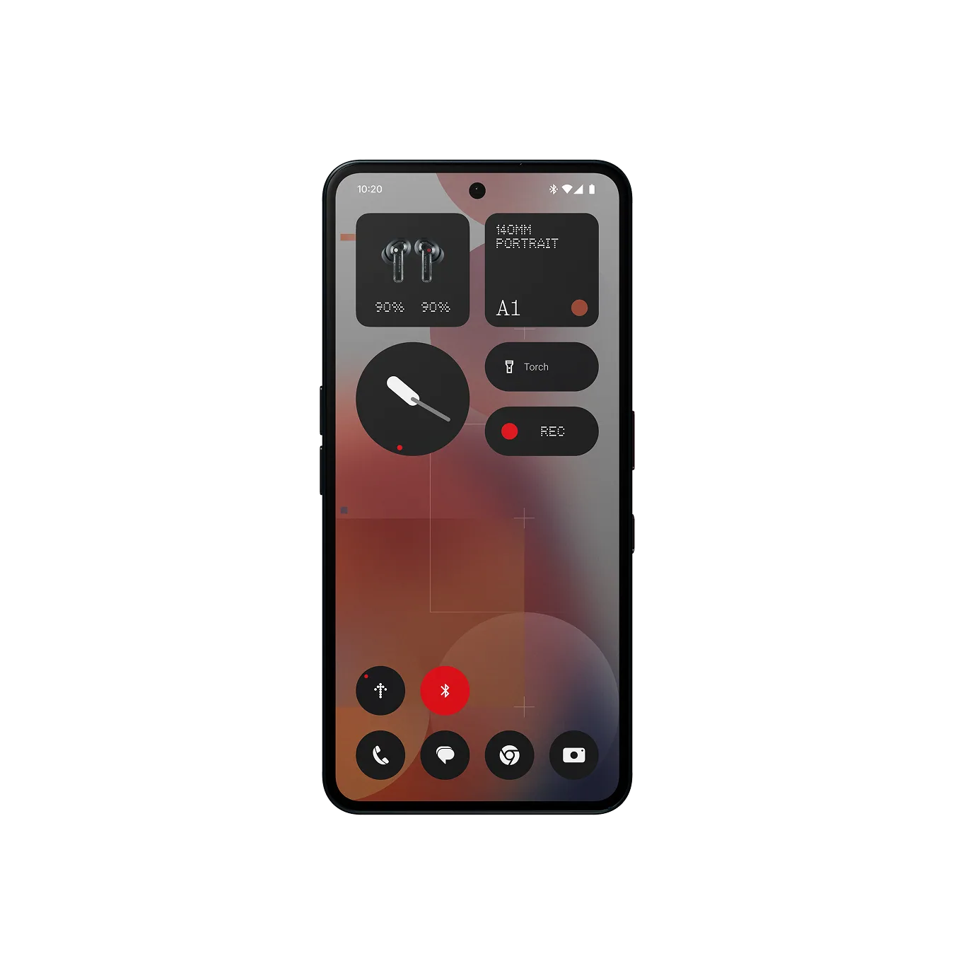חזית Nothing Phone (3a) Pro בצבע שחור עם מסך AMOLED גדול ומסגרות דקות