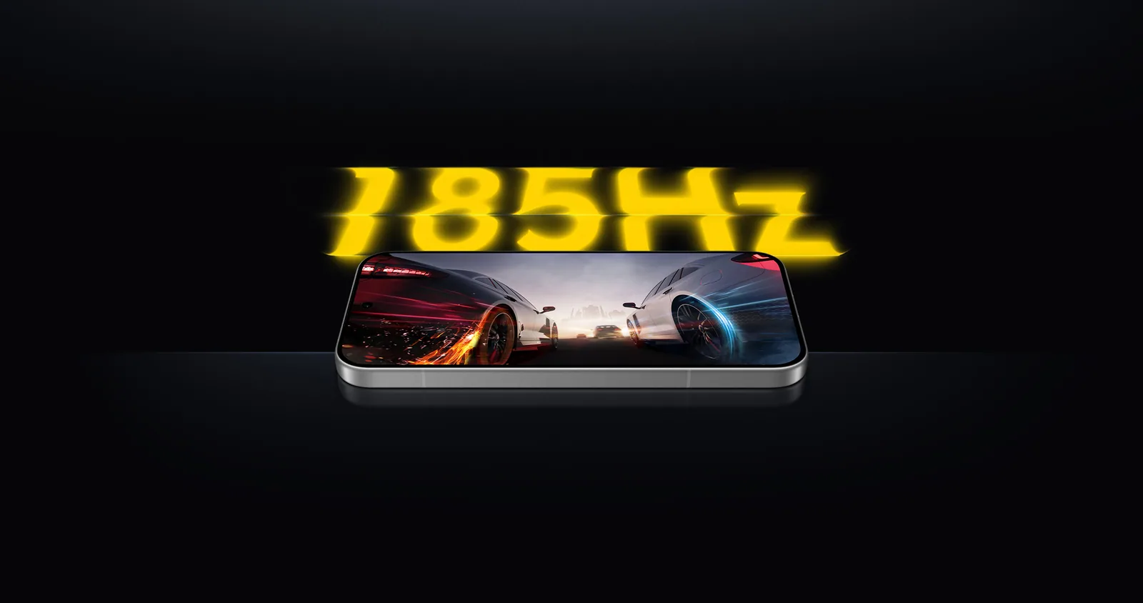 הדמיה רשמית של מסך 185Hz של הטלפון POCO F9 Pro בזמן משחק מירוצים